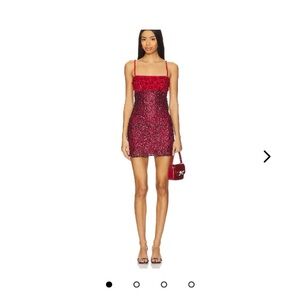 Lovers + Friends Red Sequin Mini Dress